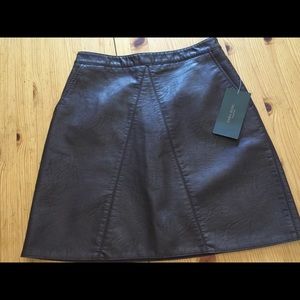 Zara (new with tags) Brown vegan leather skirt